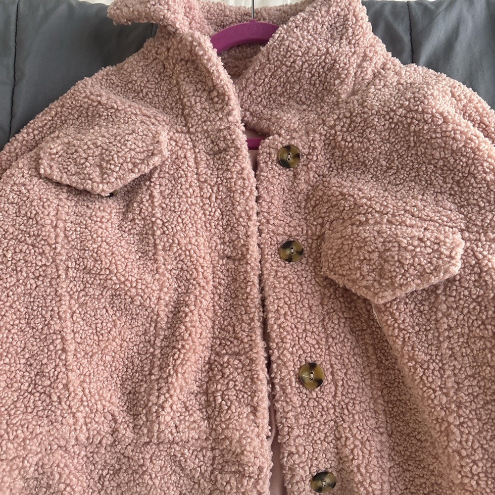 Women's Pink Teddy Jacket
